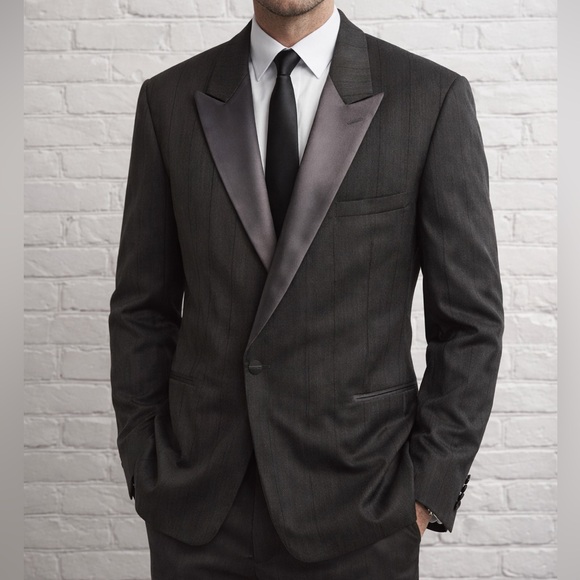 Christian Dior Monsieur Tuxedo Jacket – Vintage Gray Pinstripe
